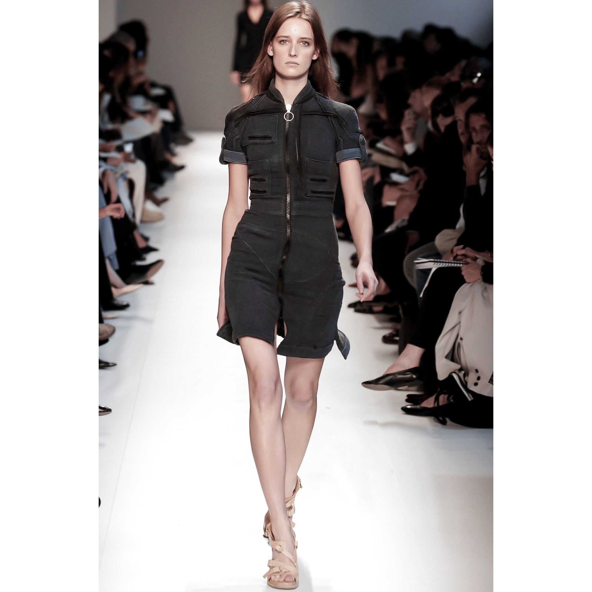 VINTAGE NICOLAS GHESQUIÈRE FOR BALENCIAGA SS 2003 GREY ZIPPER