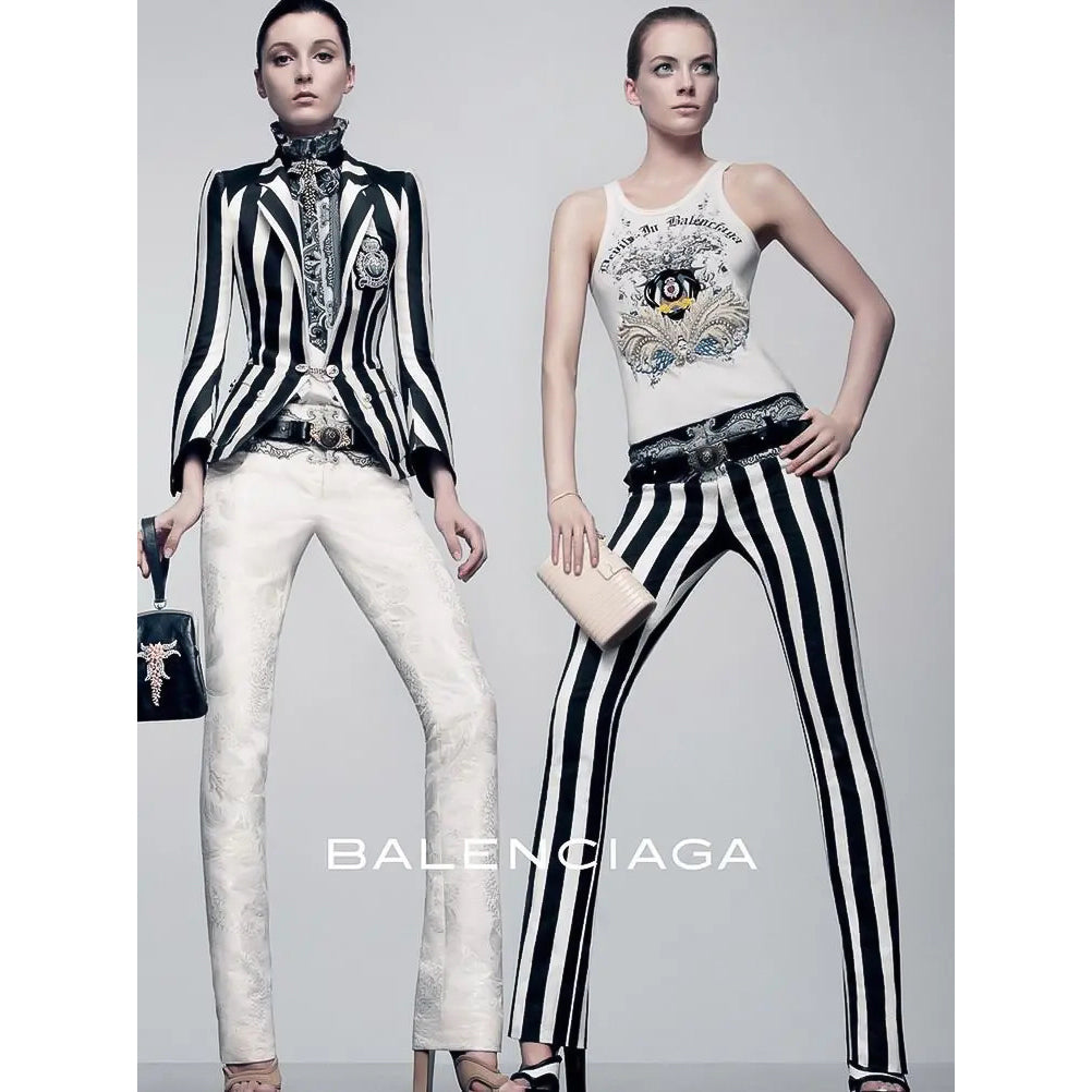 VINTAGE NICOLAS GHESQUIÈRE FOR BALENCIAGA SS 2006 BLACK & IVORY