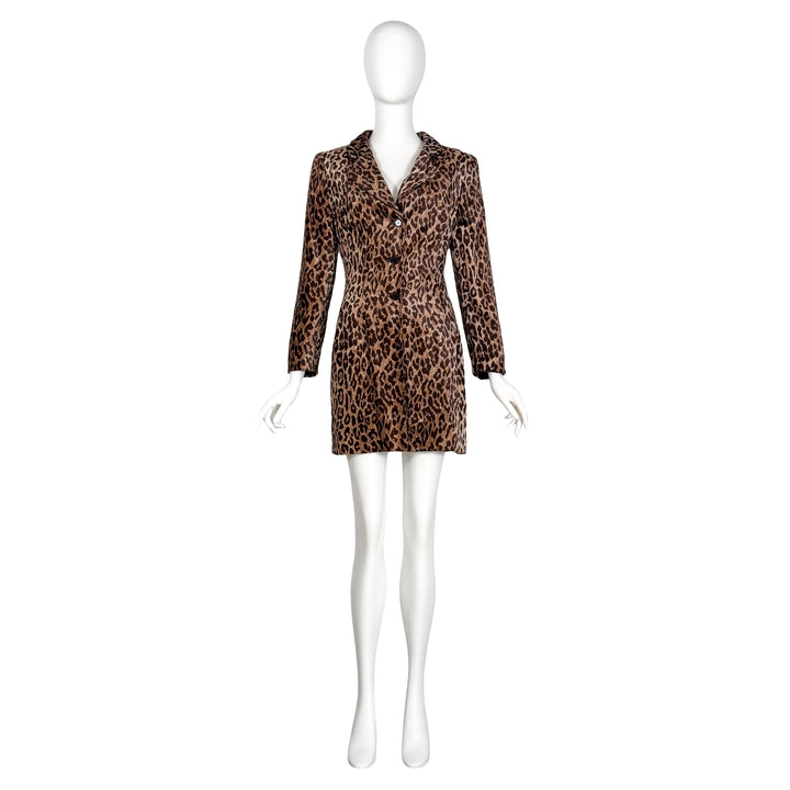 VINTAGE DOLCE & GABBANA SS 1997 LEOPARD PRINT COAT