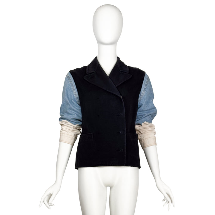 VINTAGE DRIES VAN NOTEN SS 2011 OMBRE DENIM SLEEVE JACKET