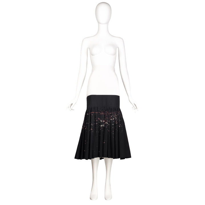 VINTAGE DRIES VAN NOTEN SS 2012 BLACK & WHITE 'LIGHTSCAPES' SKIRT