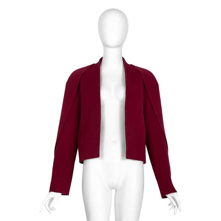 VINTAGE HAIDER ACKERMANN AW 2012 RED WOOL JACKET