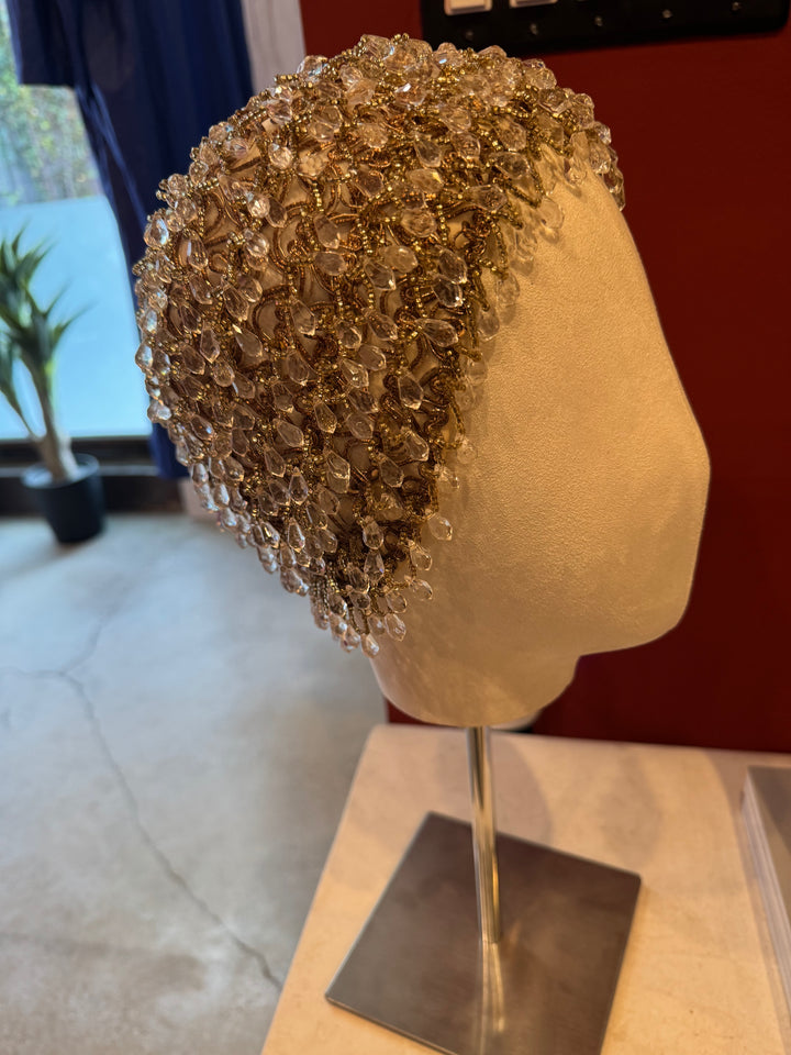 VINTAGE 1960S CRYSTAL SEQUIN CAP
