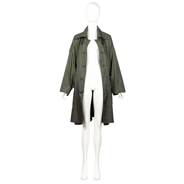 VINTAGE ISSEY MIYAKE 1980'S / 1990'S ARMY GREEN WINDCOAT