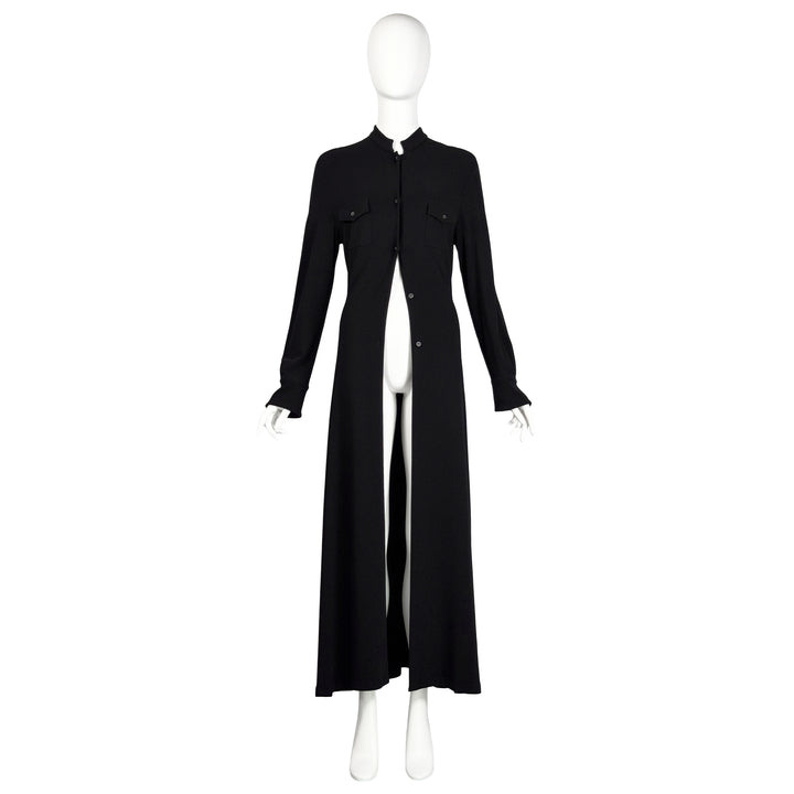 VINTAGE JIL SANDER 1990'S BLACK LONG SLEEVE SHIRT COAT
