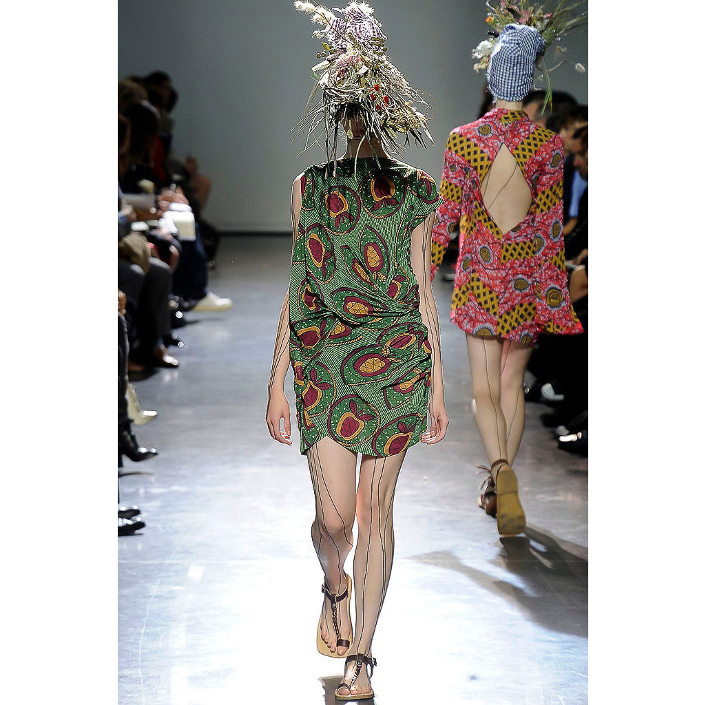 VINTAGE JUNYA WATANABE SS 2009 GREEN AFRICAN FRUIT PRINT DRESS – Uncommon Thread