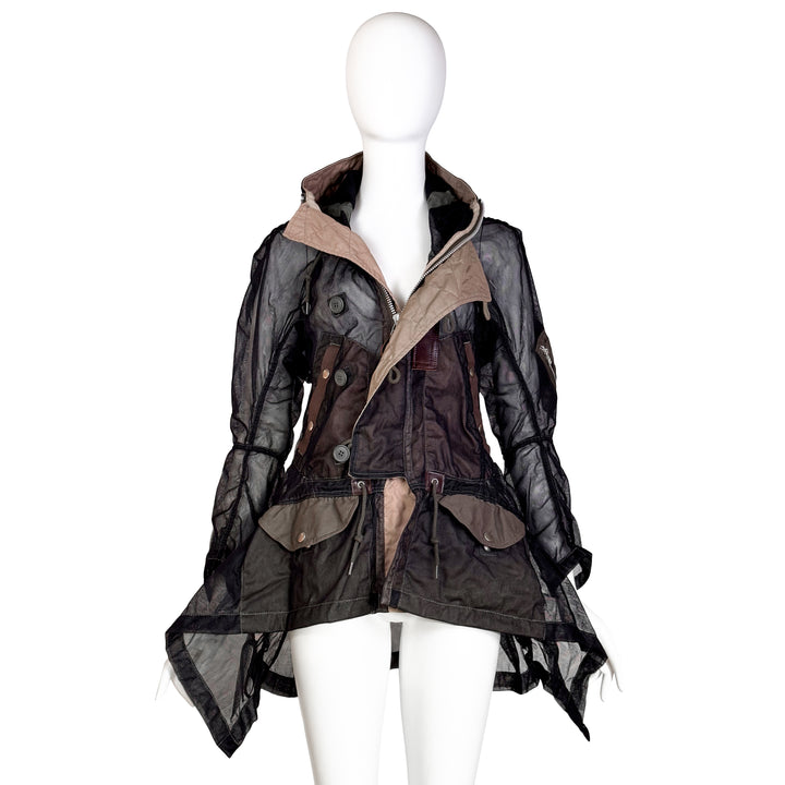 VINTAGE JUNYA WATANABE SS 2012 ARMY GREEN MESH COAT