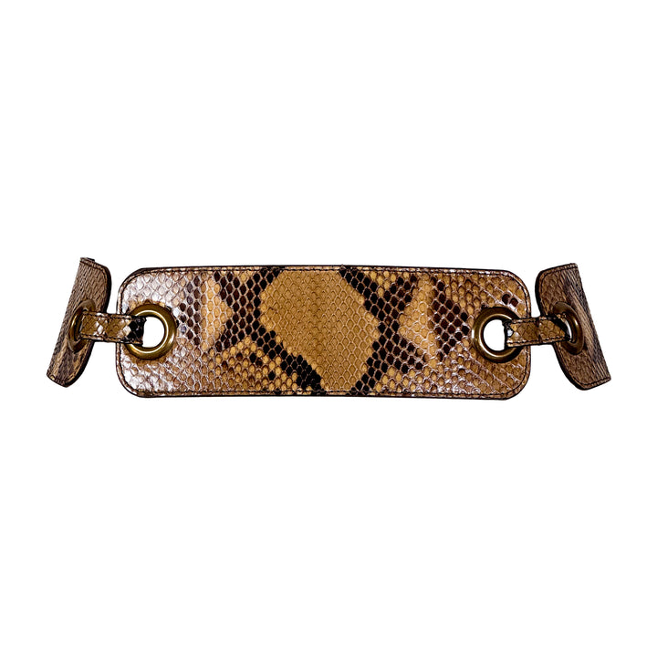 VINTAGE ALBER ELBAZ FOR LANVIN SS 2015 CARAMEL PYTHON BELT