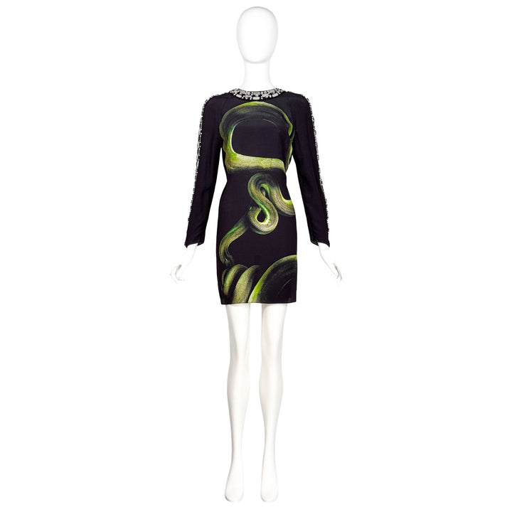VINTAGE ALBER ELBAZ LANVIN SS 2012 CRYSTAL ADORNED SERPENT DRESS