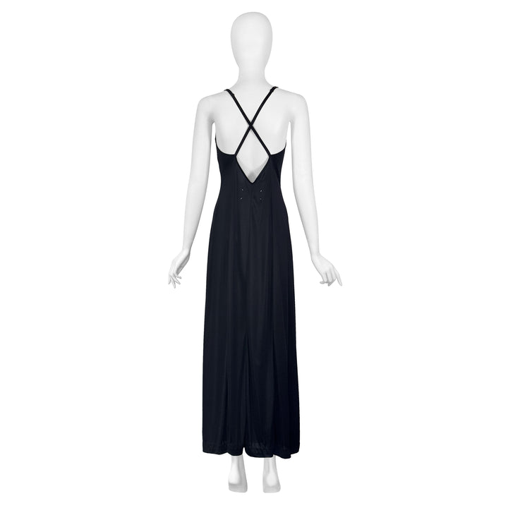 VINTAGE MARTIN MARGIELA EARLY 1990'S BLACK LINING SLIP DRESS