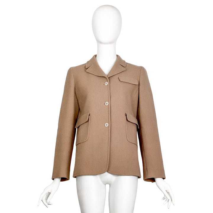 VINTAGE MIU MIU AW 1996 CAMEL THREE BUTTON JACKET