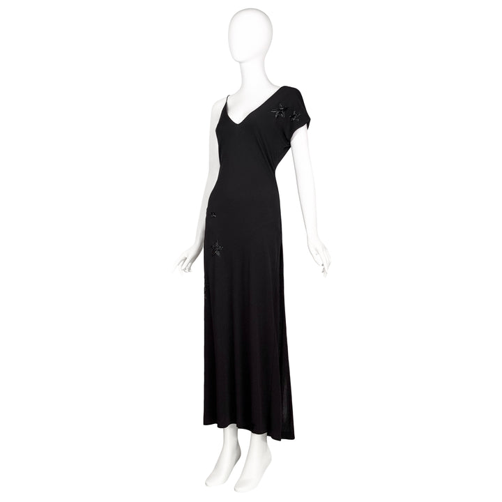 VINTAGE VERSUS 2000'S BLACK SEQUIN STAR DRESS